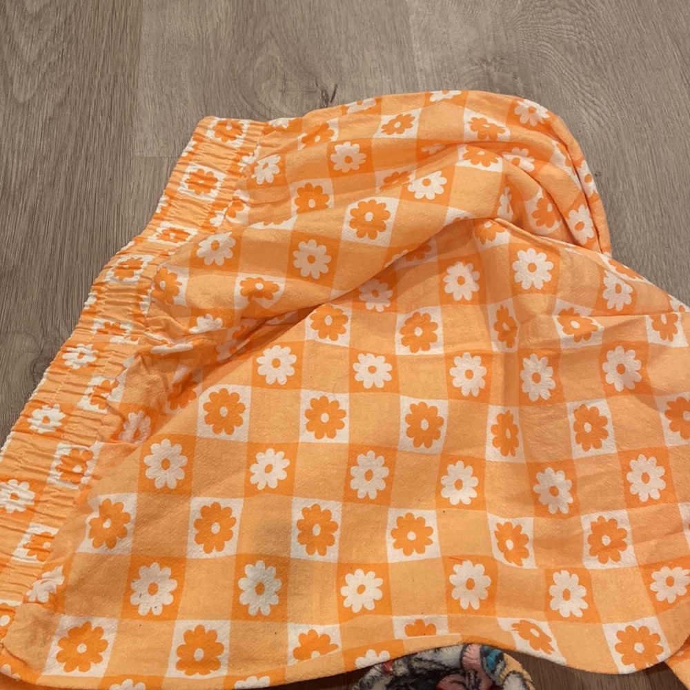 Cotton On Checkered Flower Daisy Pull On Pants - Picture 4 of 4